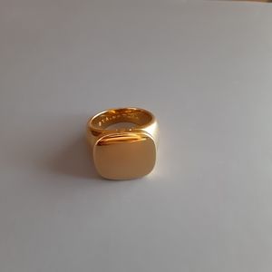 Trina turk plated signet ring